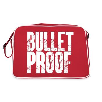 Bulletproof saying funny fun gift - Retro Bag - red/white - Back