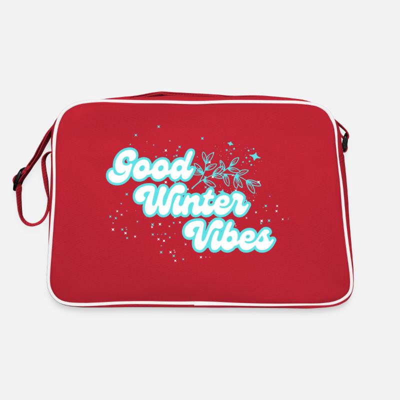 Winter Vibes - Retro Tasche - Rot/Weiß