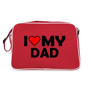 I love my dad - Sac Retro - rouge/blanc - Dos