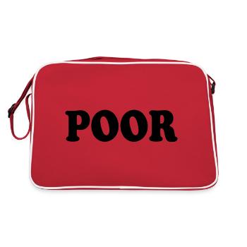 Poor - Retro Tasche - Rot/Weiß - Hinten