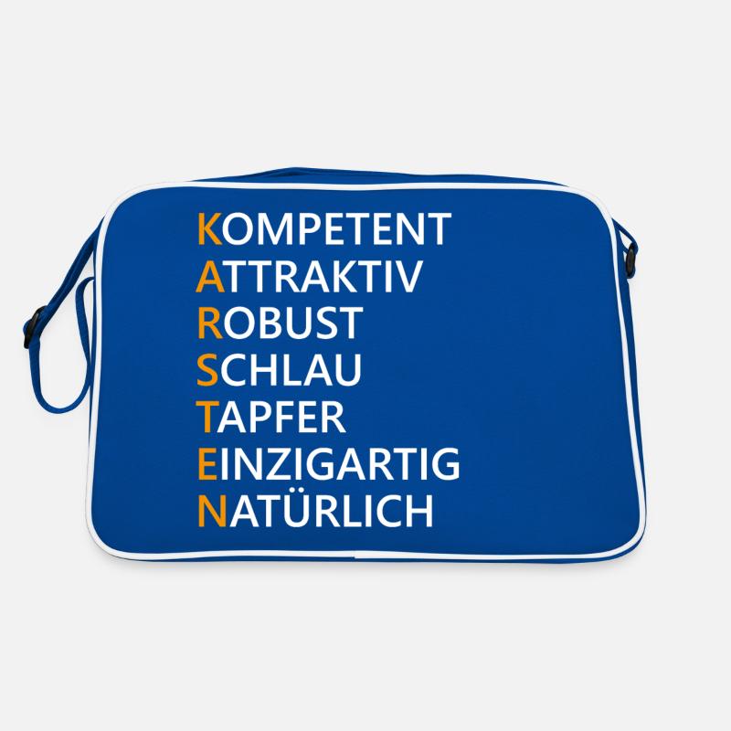 Karsten Name Geschenk Retro Tasche