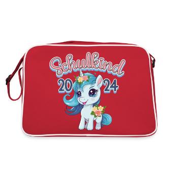 School Child 2024 Unicorn School School Student - Retro Bag - red/white - Back