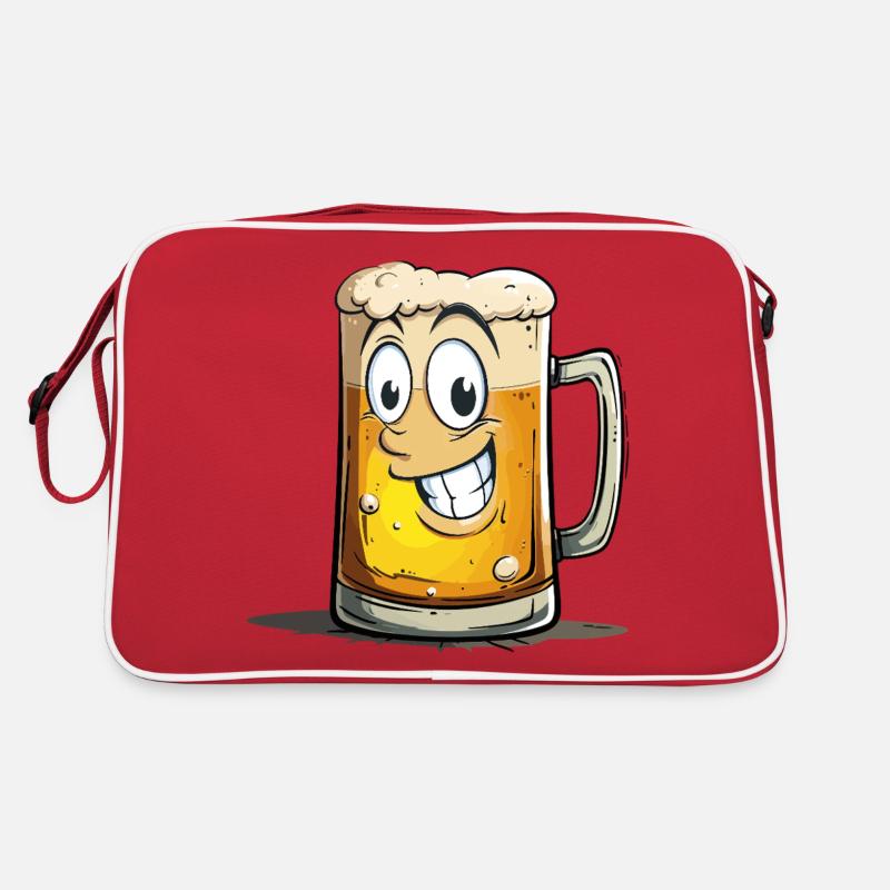 Beer Funny Beer Mug Laughing Drinking Alcohol Humor Retro Bag