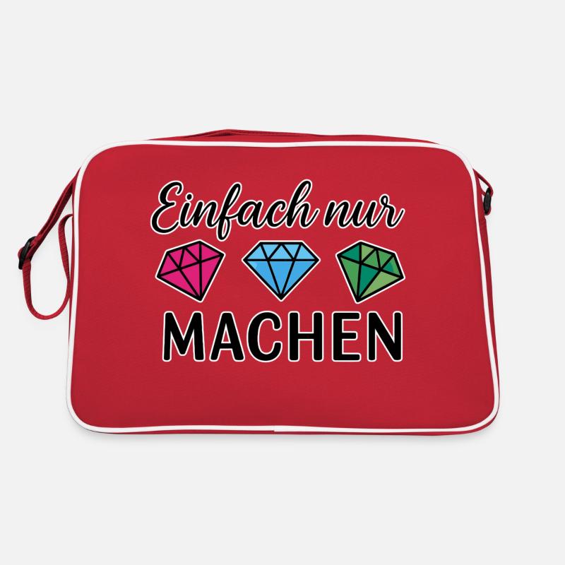 Einfach nur machen Retro Tasche