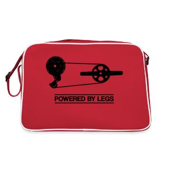 Powered by Legs – Road bike drive for cyclists - Retro Bag - red/white - Back