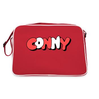 Conny - Retro Tasche - Rot/Weiß - Hinten