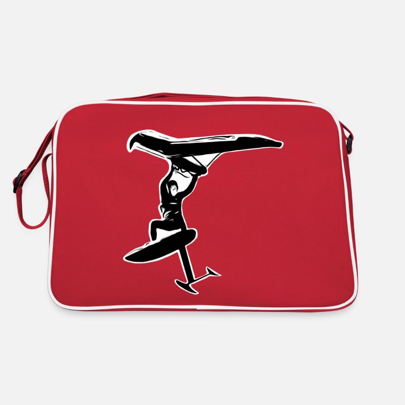 Wingfoil Jump - Retro Tasche - Rot/Weiß
