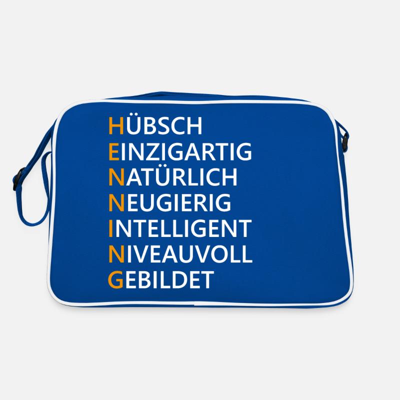 Henning Name Geschenk Retro Tasche