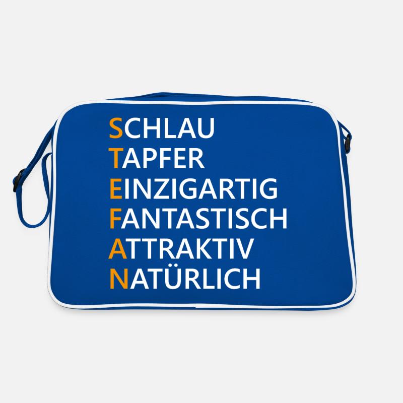 Stefan Name Geschenk Retro Tasche