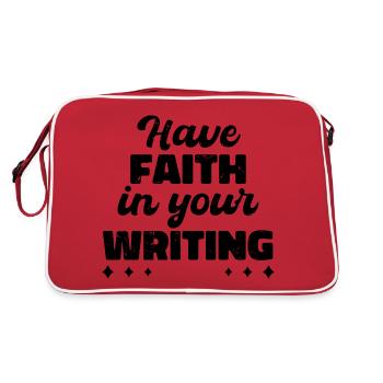 Have Faith In Your Writing - Sac Retro - rouge/blanc - Dos