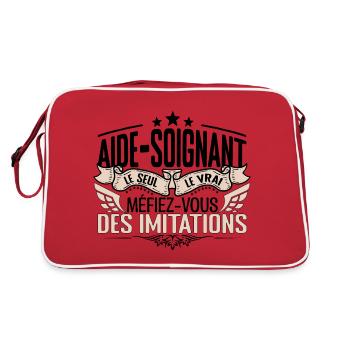 Aide Soignant cadeau Aide Soignant le vrai Aide So - Sac Retro - rouge/blanc - Dos