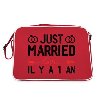 Cadeau Anniversaire De Mariage 1 An Noces De Coton - Sac Retro - rouge/blanc - Dos