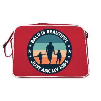 Bald Is Beautiful - Retro Bag - red/white - Back