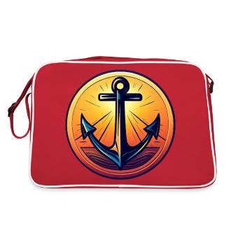 Anchor Sunset Red Colors - Sac Retro - rouge/blanc - Dos