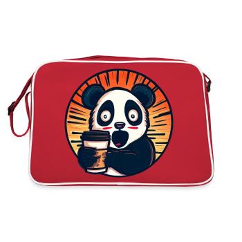 Panda Coffee Caffeine Shock - Retro Bag - red/white - Back
