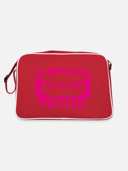 fille petite Je peux pas je suis trop Petite - Sac Retro - rouge/blanc - Dos