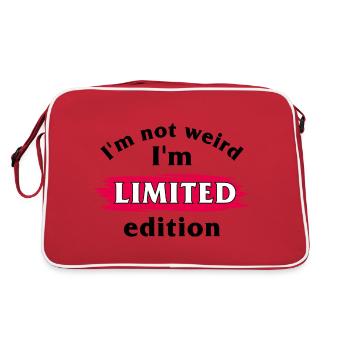 I am not weird. I am limited edition - Retro Bag - red/white - Back