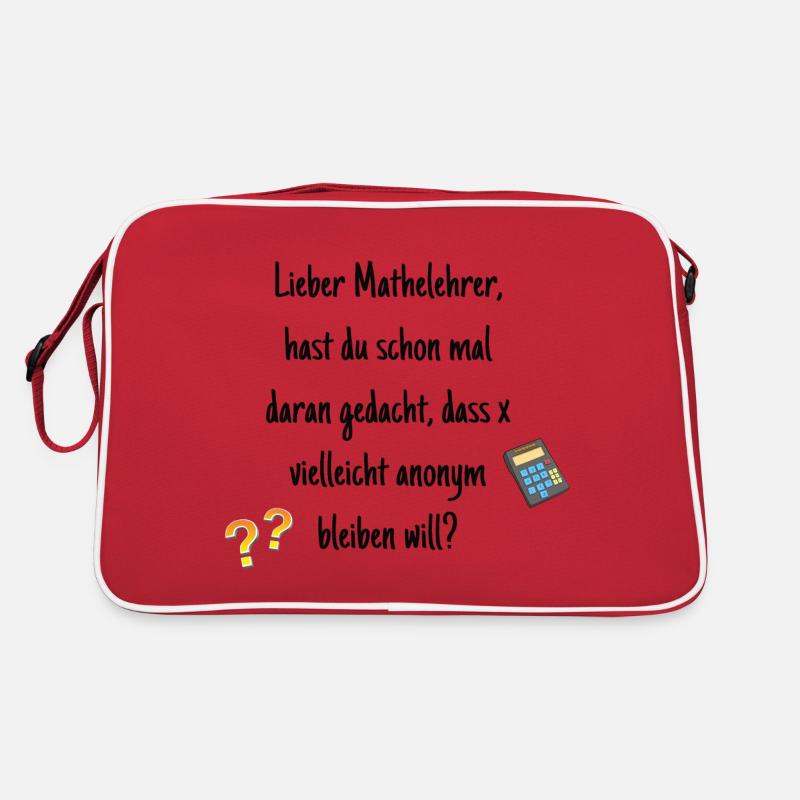 Mathelehrer Spruch Rechnen Mathe Geschenk Retro Tasche