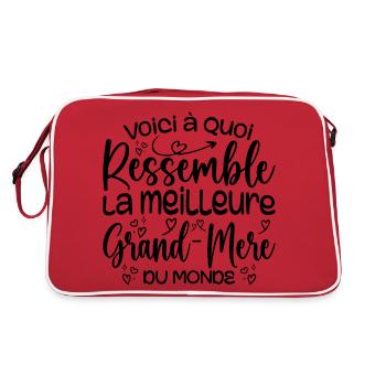 Cadeau Meilleure Grand-mère Cadeau Grand Mere - Sac Retro - rouge/blanc - Dos