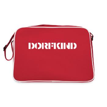 dorfkind - Retro Tasche - Rot/Weiß - Hinten