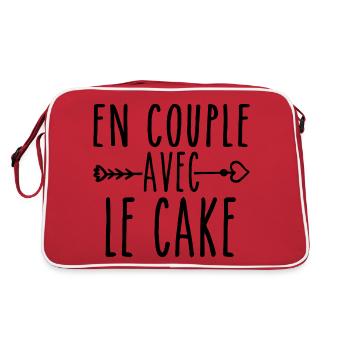 En Couple avec Cake, cadeau Fans de Cake - Sac Retro - rouge/blanc - Dos