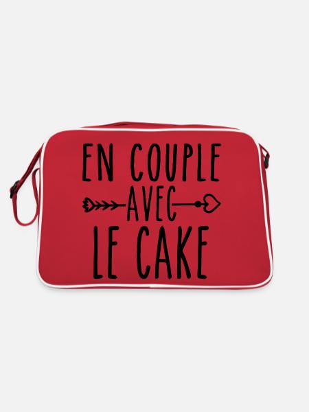 En Couple avec Cake, cadeau Fans de Cake - Sac Retro - rouge/blanc - Dos