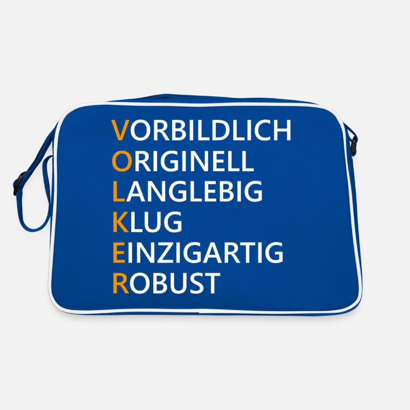 Volker Name Geschenk Retro Tasche