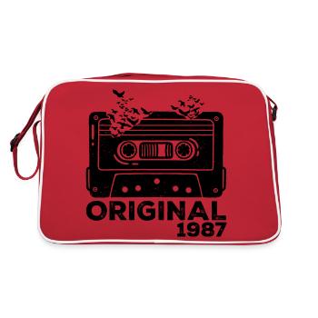 Année de naissance 1987 Cassette 1987 Anniversaire 1987 - Sac Retro - rouge/blanc - Dos