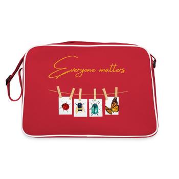 Everyone matters - Retro Bag - red/white - Back