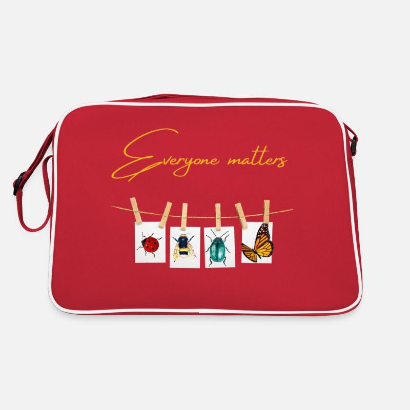 Jeder zählt - Retro Tasche - Rot/Weiß