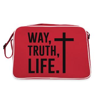 Jésus-Christ de Nazareth Foi Bible Jésus - Sac Retro - rouge/blanc - Dos
