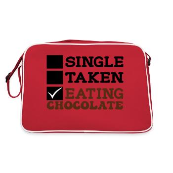 Single Taken Manger du chocolat - Sac Retro - rouge/blanc - Dos