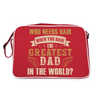 Le plus grand papa - Sac Retro - rouge/blanc - Dos
