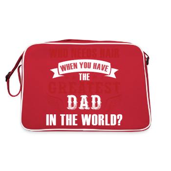 Größter Vatertag des Vaters - Retro Tasche - Rot/Weiß - Hinten