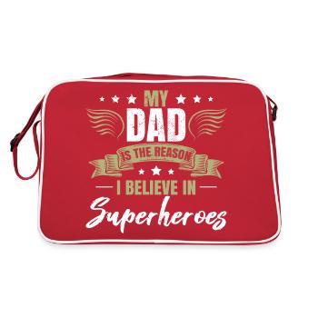Cute Son Dad Quote - Retro Bag - red/white - Back