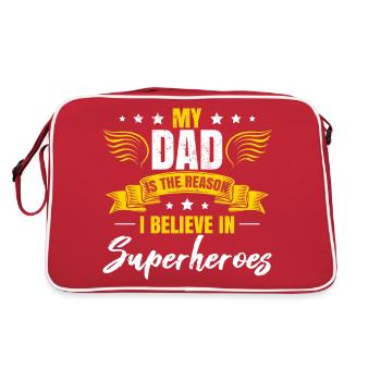 Geschenk des Vaters von der Tochter - Retro Tasche - Rot/Weiß - Hinten