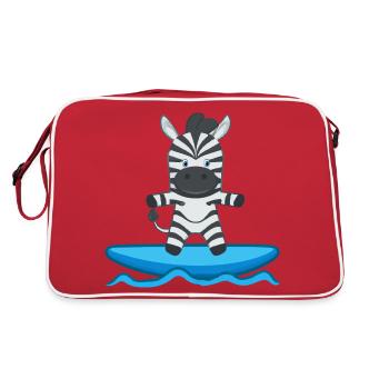 Surf zébré - Sac Retro - rouge/blanc - Dos
