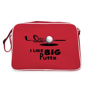 Golf Golf course Golfer "holing out" - Retro Bag - red/white - Back