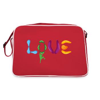 bloc rochers escalade libre amour du bloc - Sac Retro - rouge/blanc - Dos
