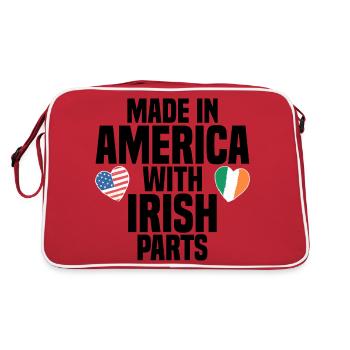 MADE IN AMERICA WITH IRISH PARTS - Retro Bag - red/white - Back