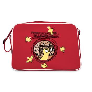 Canary birds - Retro Bag - red/white - Back