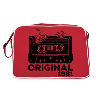 Année de naissance 1981 Cassette 1981 Anniversaire 1981 - Sac Retro - rouge/blanc - Dos