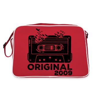 Année de naissance 2009 Cassette 2009 Anniversaire 2009 - Sac Retro - rouge/blanc - Dos