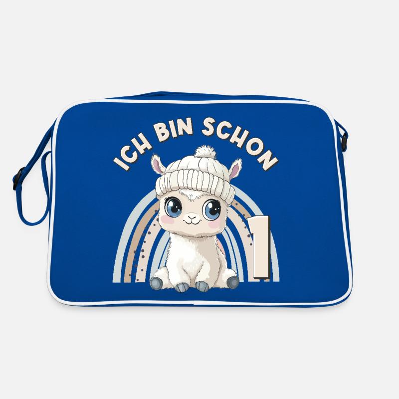 1. Geburtstag Alpaka Lama Regenbogen Süß Niedlich Retro Tasche