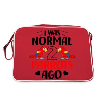 Papagei - Retro Tasche - Rot/Weiß - Hinten