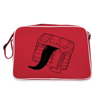 Drooling Chest Monster Encounter - Retro Bag - red/white - Back