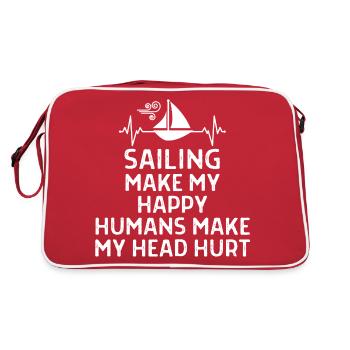 Sailor Sailor Sailor Captain Gift Dictons - Sac Retro - rouge/blanc - Dos