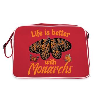 Citation mignon monarque papillon - Sac Retro - rouge/blanc - Dos