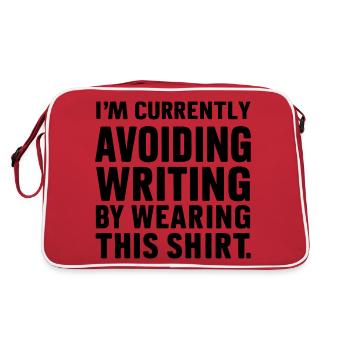 L’évitement de l’écriture : la confession du T-shirt - Sac Retro - rouge/blanc - Dos