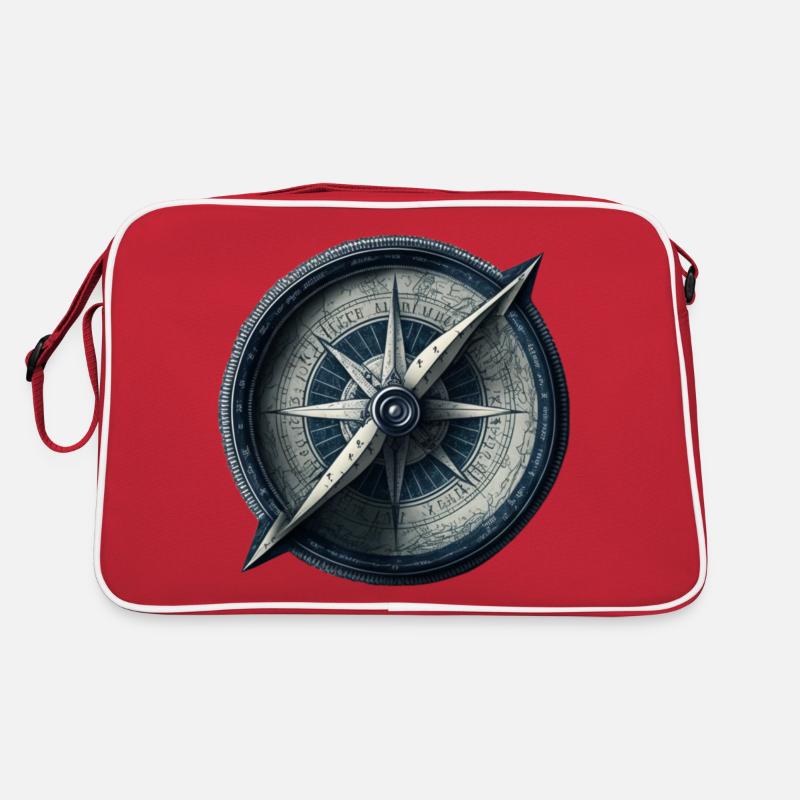 beautiful, nautical compass for sailing Retro Bag